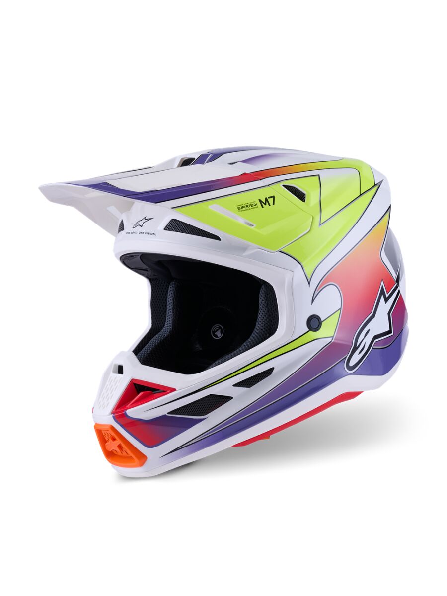 HELMET SM7 FUSE WHT/YL/PU L