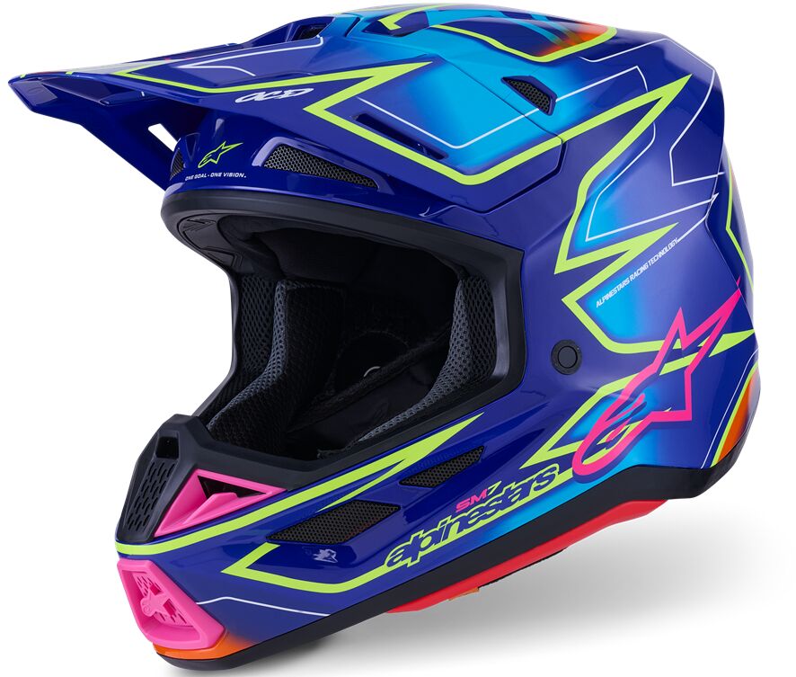 HELMET SM7 CAST BLU/YL/PINK M