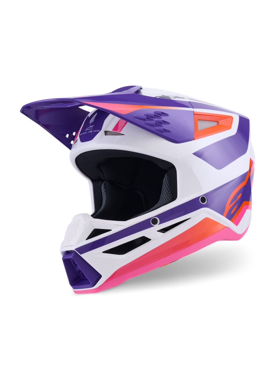 HELMET SM3 HEAT WHT/PU/PINK L