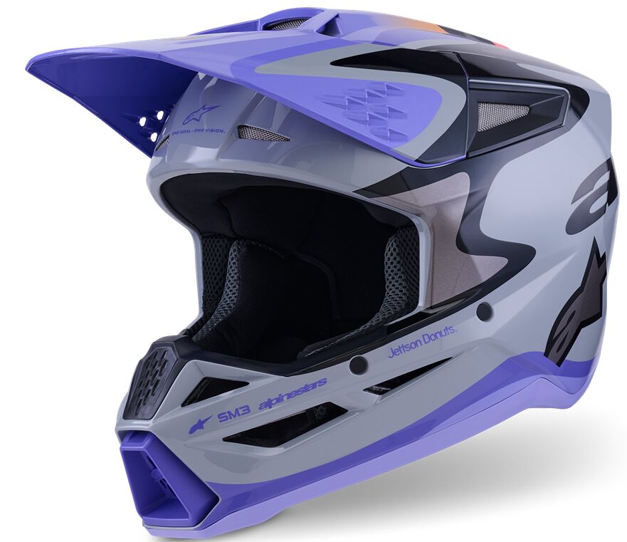 HELMET SM3 JETTSON GRAY/PUR/BLK M