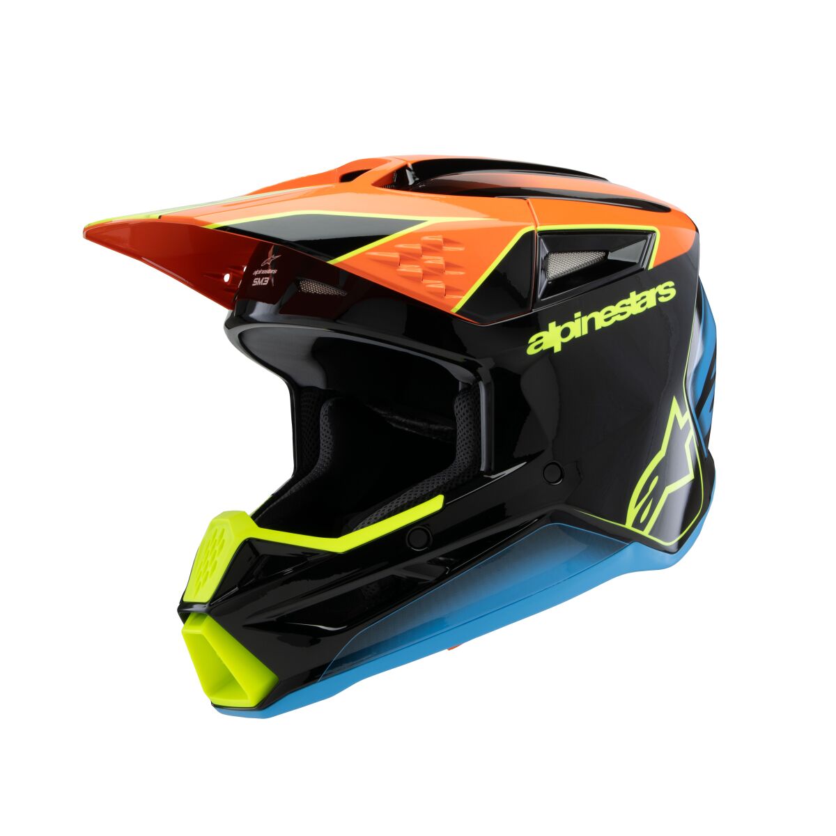 HELMET YTH SM3 FRAY BLK/OR/YL