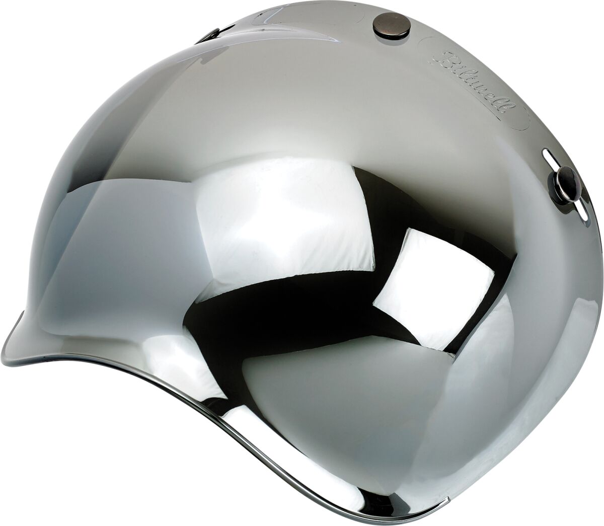 POLYCARBONATE ANTI-FOG BUBBLE SHIELD CHROME MIRROR