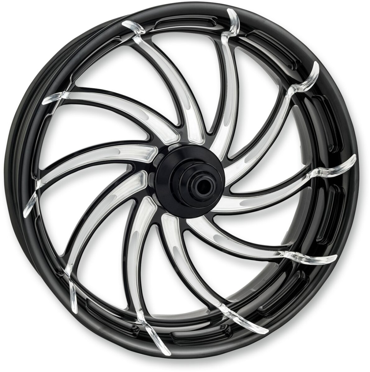 FRONT WHEEL SUPRA 21" X 3.5" ONE-PIECE ALUMINUM PLATINUM CUT