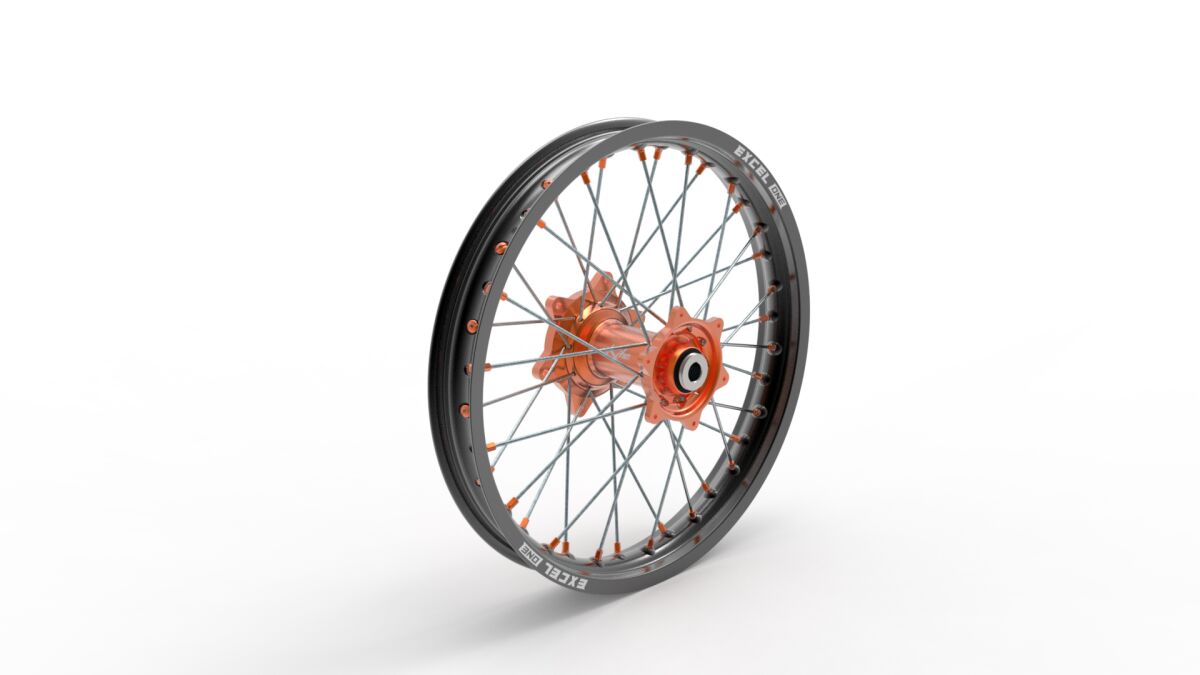 WHEEL ASSEMBLY MX-EN SPORT REAR 2.15" X 19" ALUMINUM ORANGE