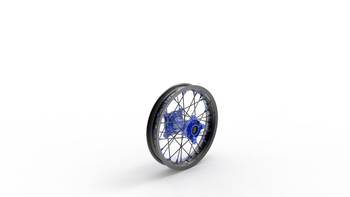 WHEEL ASSEMBLY ELITE MC 1.85"x16" ALUMINUM BLUE