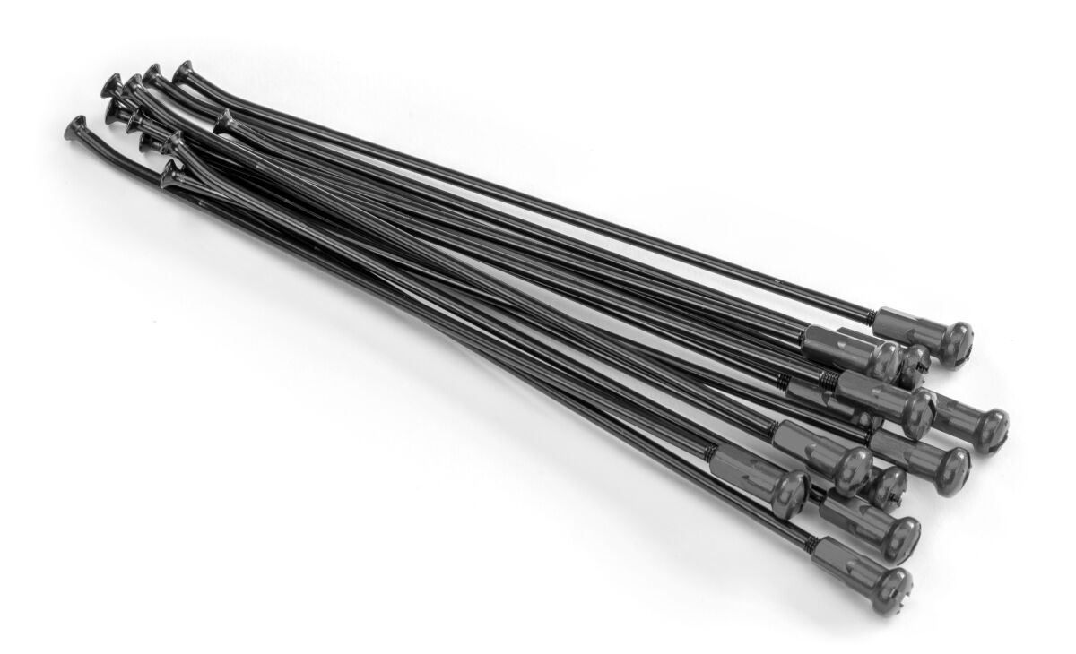 SPOKES & NIPPLES 21" FRONT ALUMINIUM REPLACEMENT KIT BLACK | SILVER