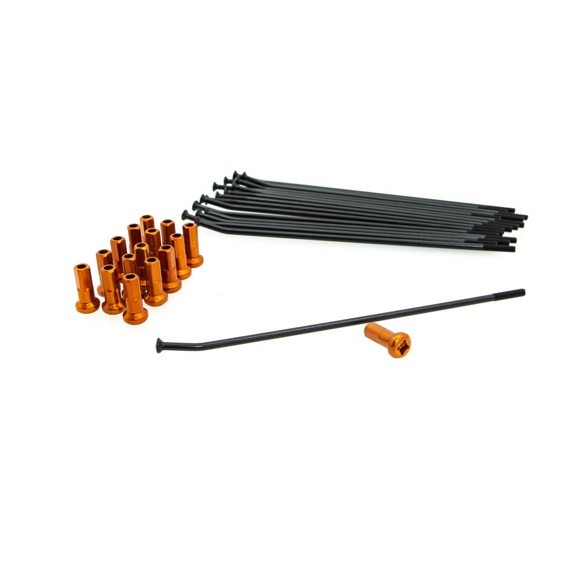SPOKE KIT FR 14 BK/OR