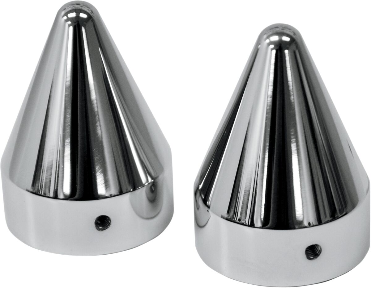 AXLE CAPS-SPIKE CHROME FOR HD