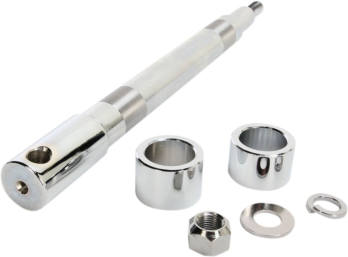 AXLE KIT FRONT CHROME 1"
