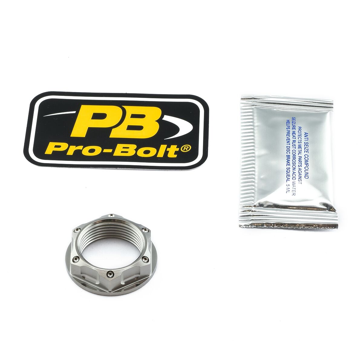 Titanium Flanged Axle Nut M25x(1.50mm) Front Wheel Natural