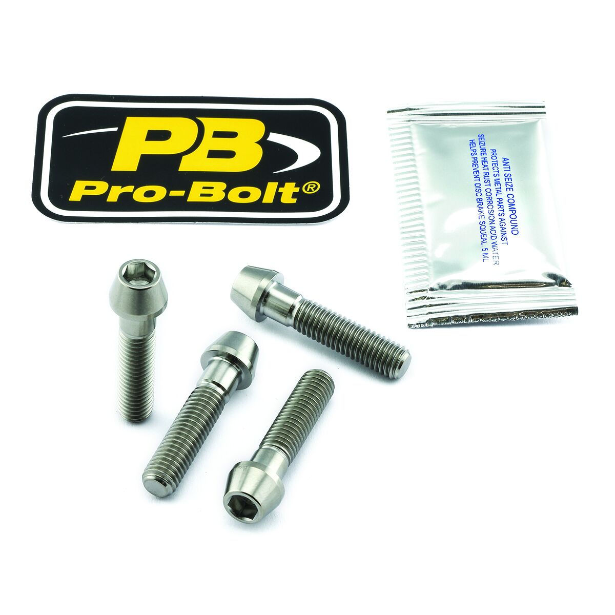 Titanium Front Axle Pinch Bolt Kit Natural