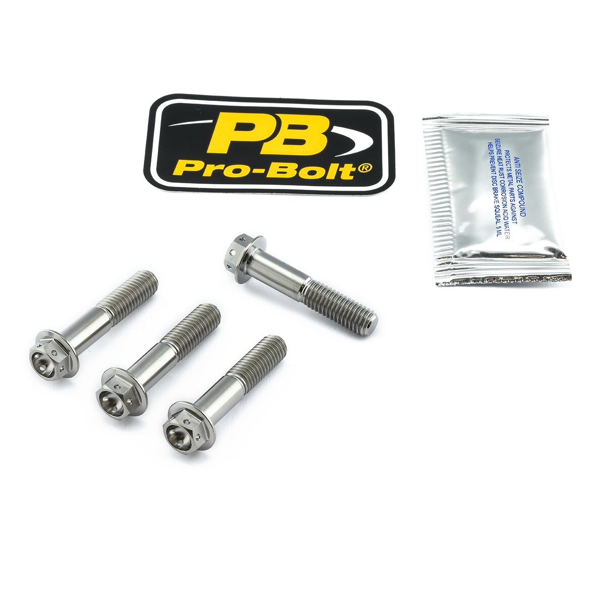 Titanium Front Axle Pinch Bolt Kit Race Spec Natural