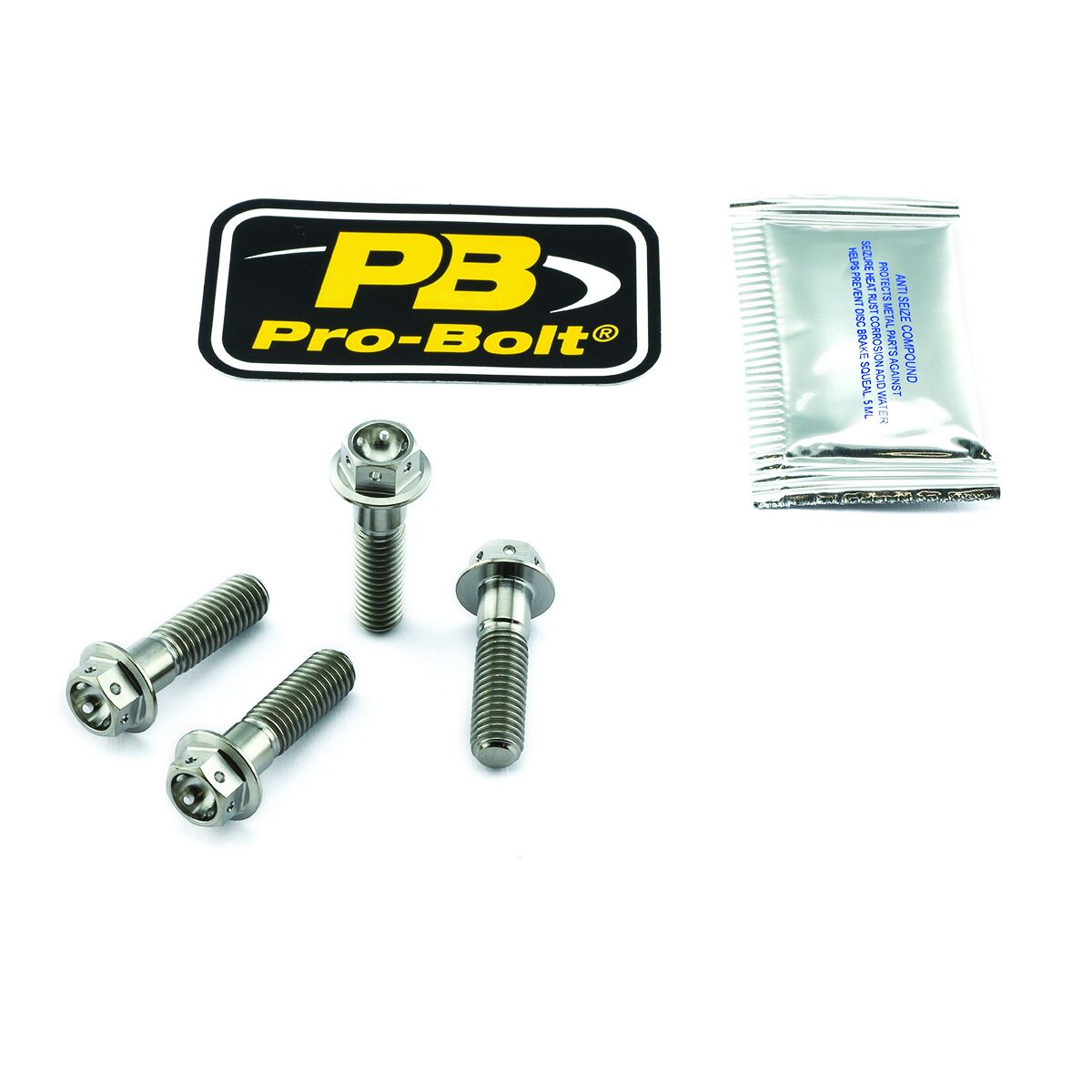 Titanium Front Axle Pinch Bolt Kit Race Spec Natural