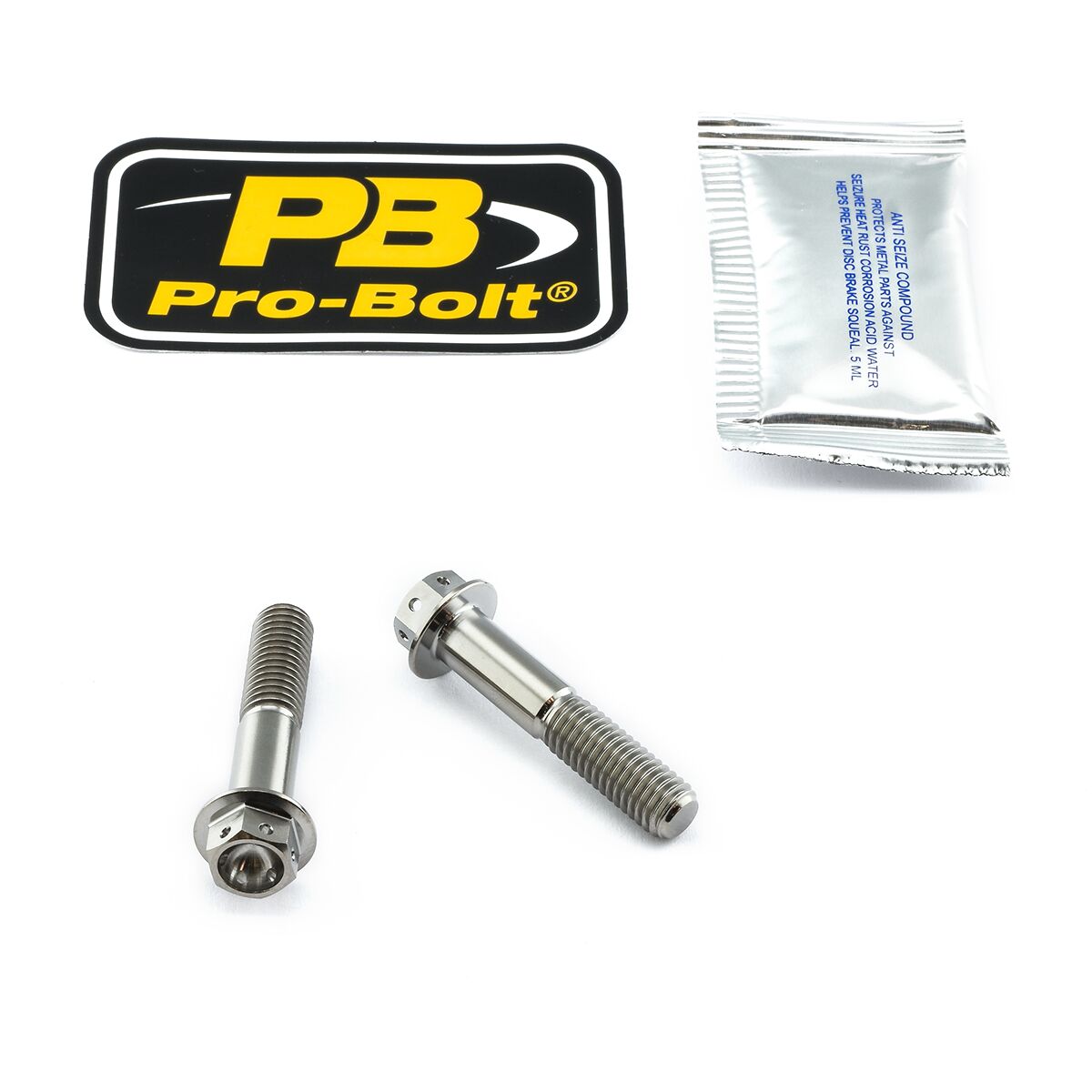 Titanium Front Axle Pinch Bolt Kit Race Spec Natural