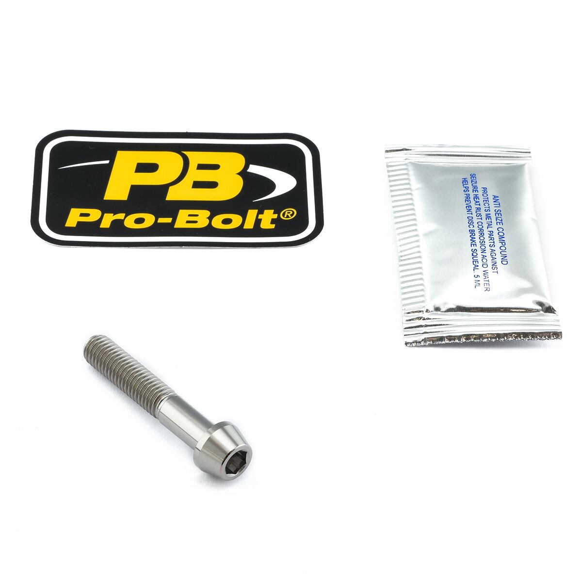 Titanium Front Axle Pinch Bolt Kit Natural
