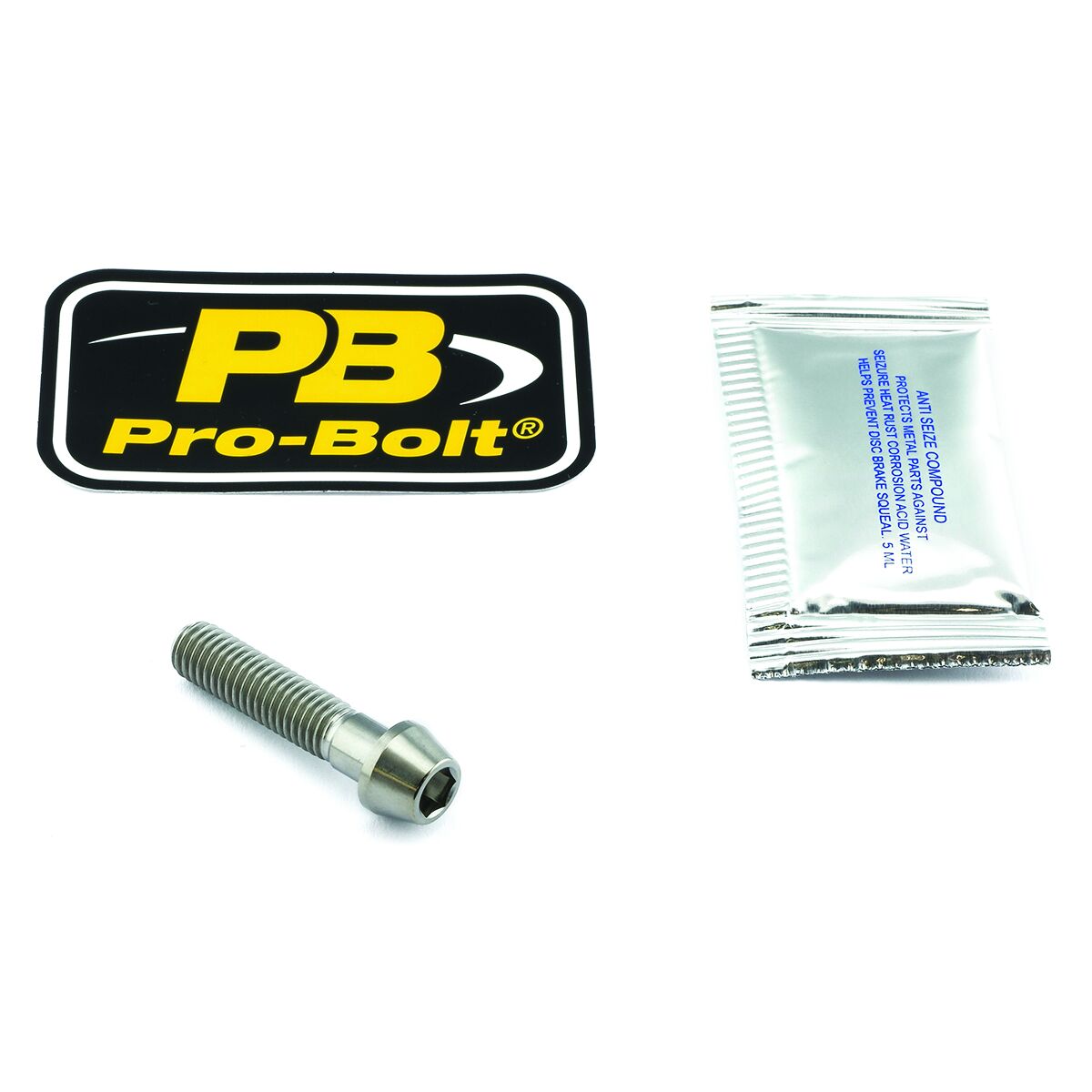 Titanium Front Axle Pinch Bolt Kit Natural