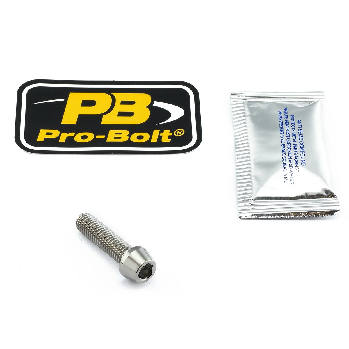 Titanium Front Axle Pinch Bolt Kit Natural