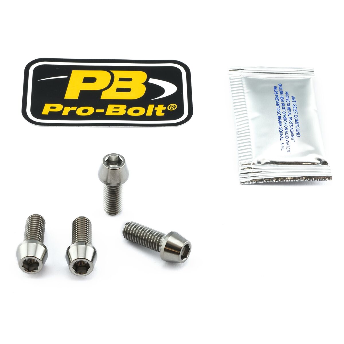 Titanium Front Axle Pinch Bolt Kit Natural