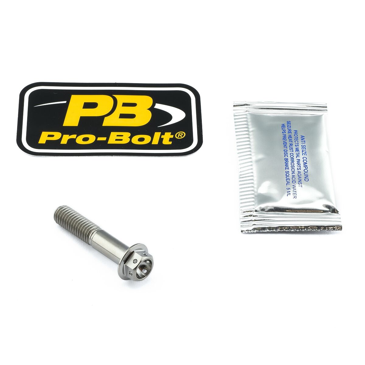 Titanium Front Axle Pinch Bolt Kit Race Spec Natural