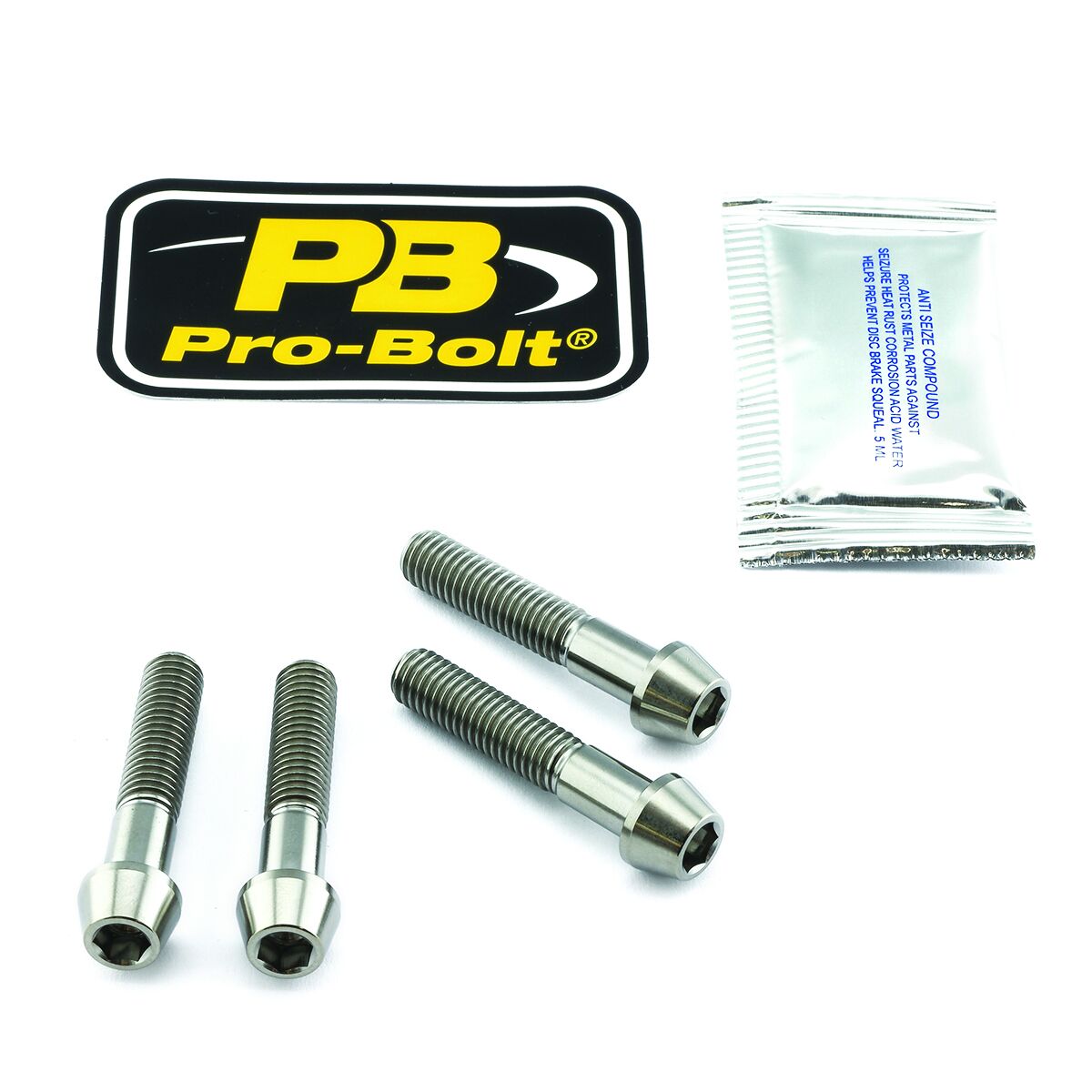Titanium Front Axle Pinch Bolt Kit Natural
