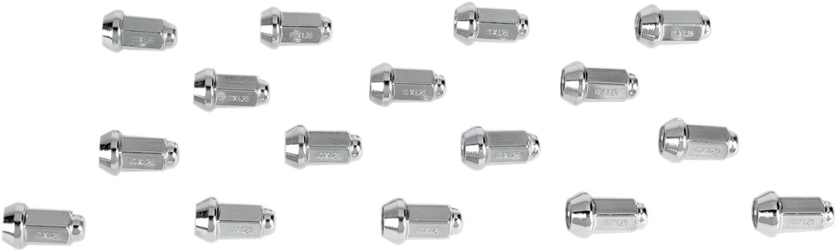 LUG NUT 10MMx1.25  60° TAPERED 14MM HEAD CHROME