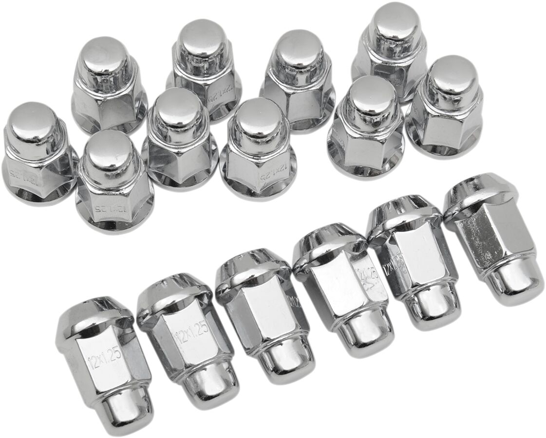 LUG NUT 12MMx1.25  60° TAPERED 17MM HEAD CHROME