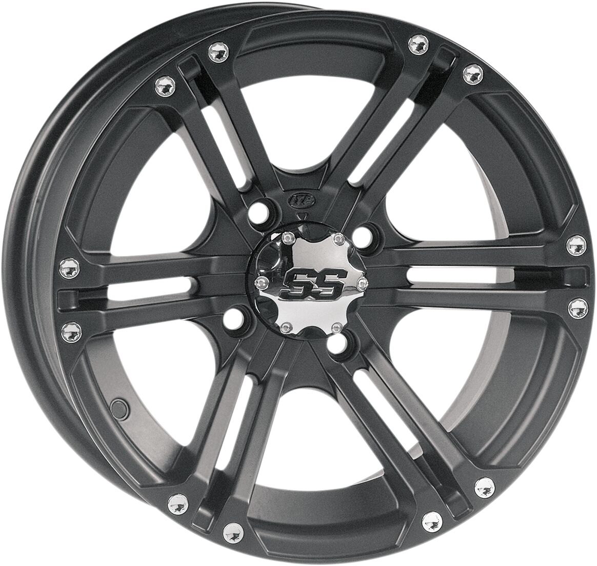 WHEEL SS ALLOY SS 212 MATTE BLACK FINISH 12x7 BOLT PATTERN 4/156 OFFSET 4+3