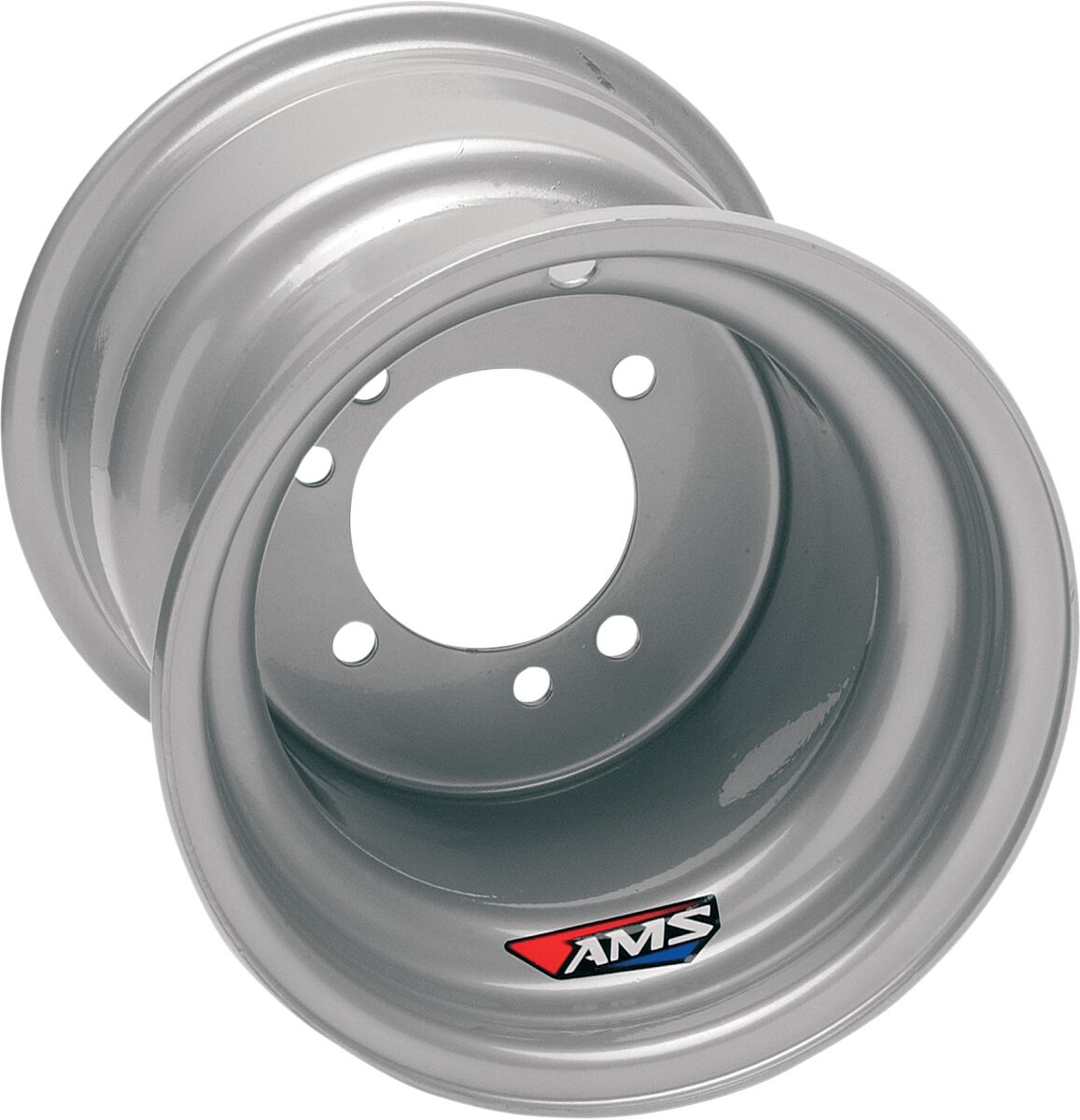 WHEEL STANDARD SPUN STEEL POWDER COATED 8x8,5 3/100 3.5+5 REAR SILVER