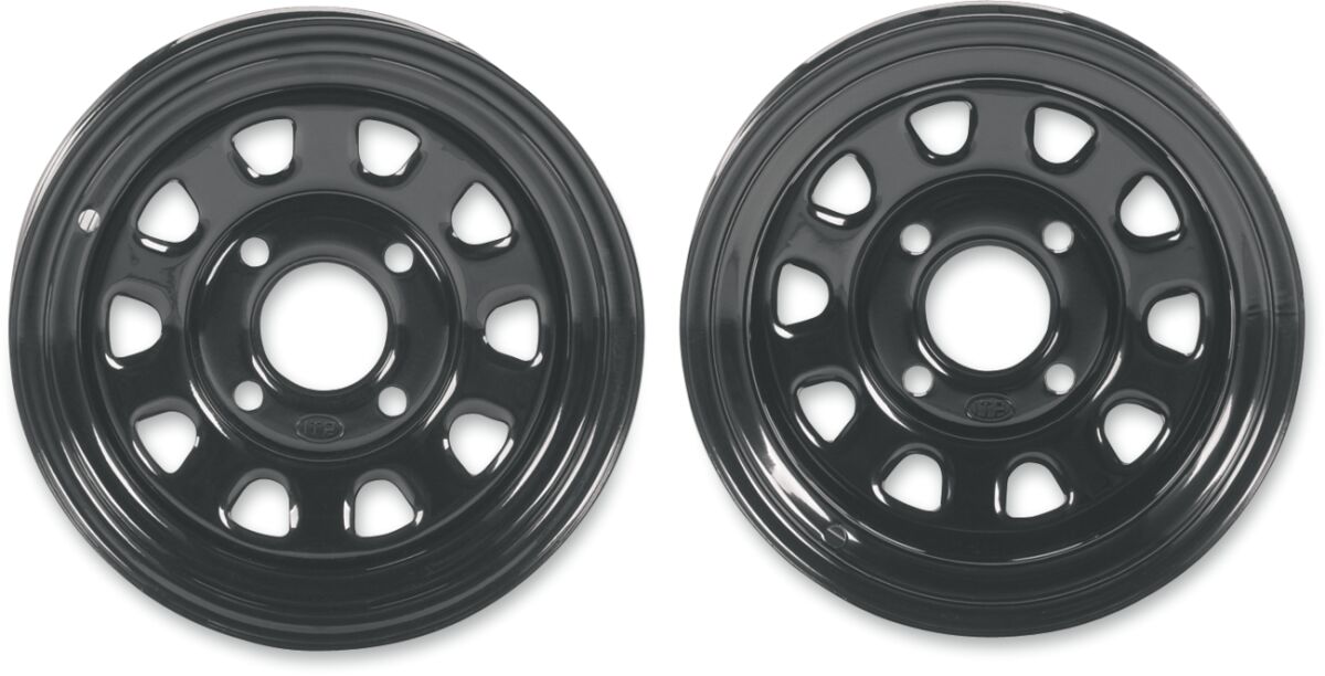 WHEEL DELTA STEEL BLACK 12x7 BOLT PATTERN 4/137 OFFSET 2+5