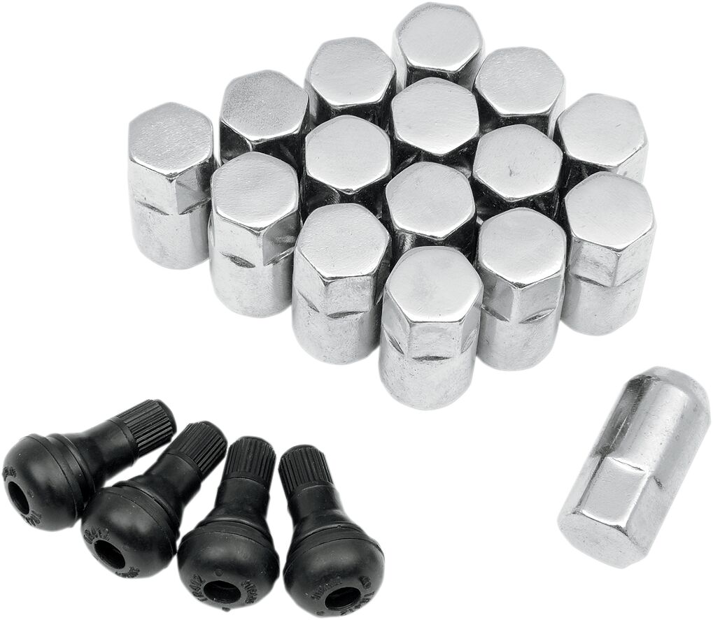 LUG NUTS 3/8 CHROME 16-PACK