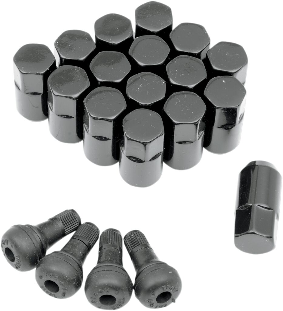 LUG NUTS 3/8 BLACK 16-PACK