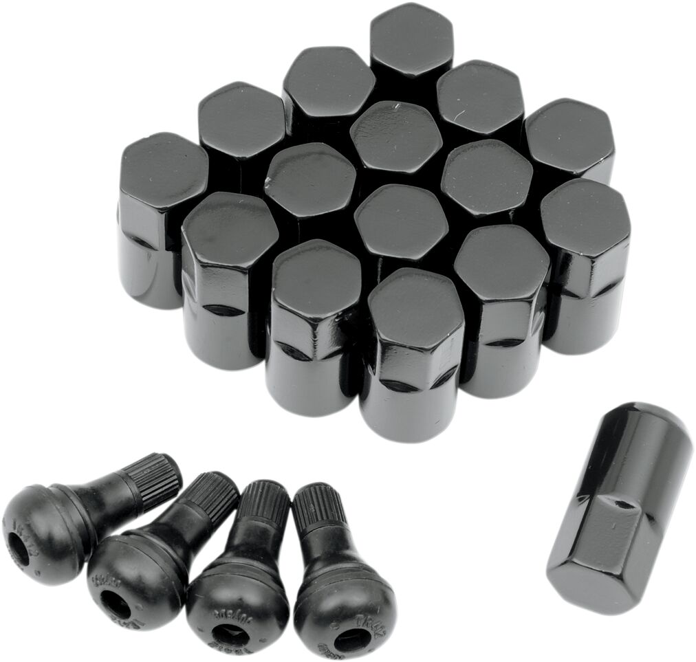 LUG NUTS 12X1.25 BLACK 16-PACK