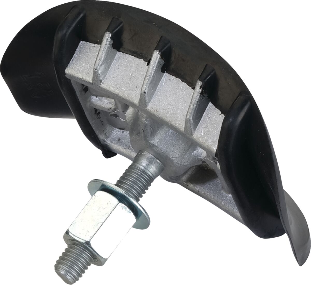 Rim Lock, Rubber Coated Aluminum 2.50"