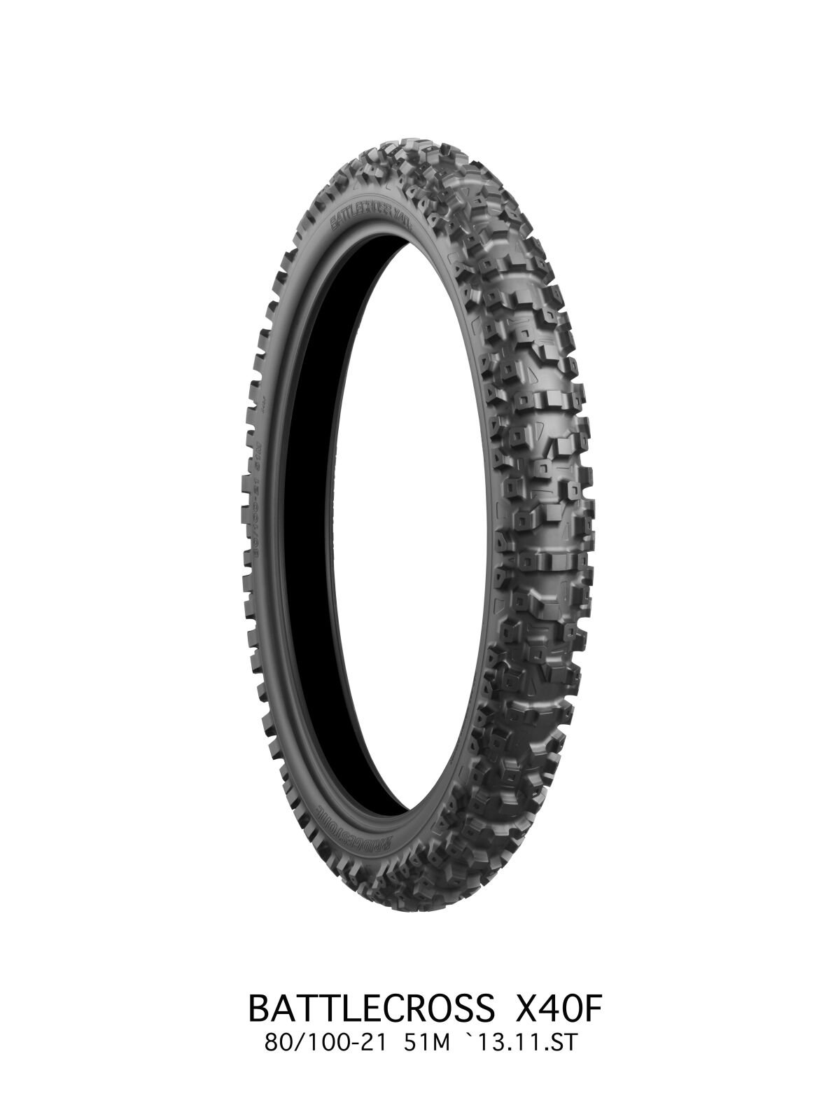 TIRE BATTLECROSS X40 HARD FRONT 80/100 - 21 51M TT NHS