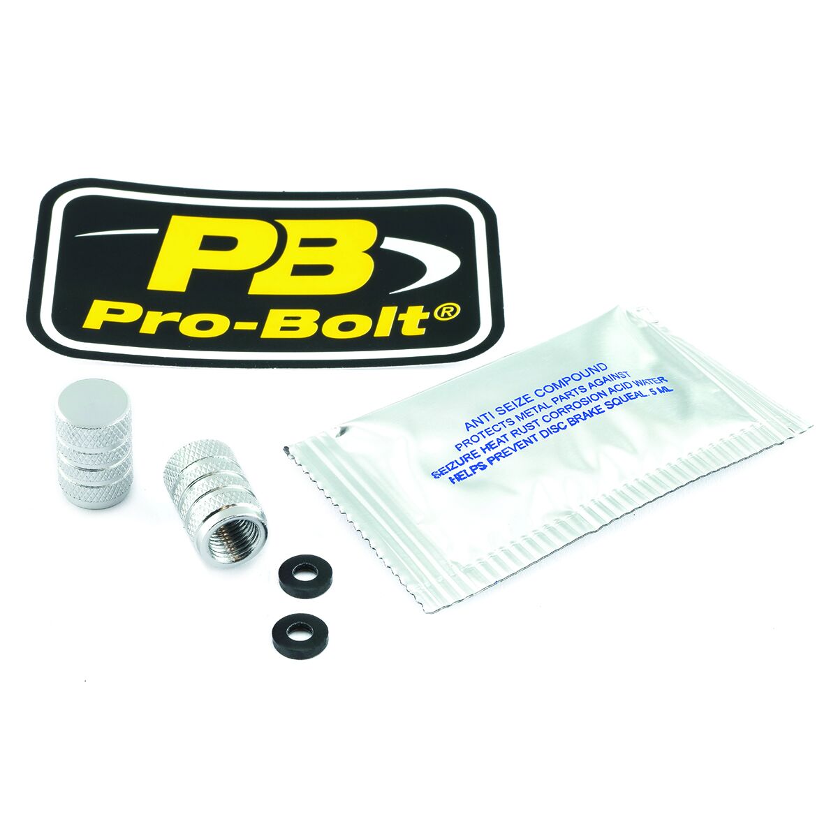 Aluminium Valve Dust Cap Pack x2 Silver