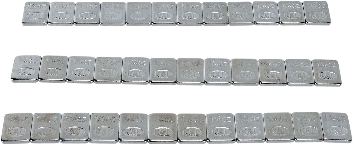 K&L-SUPPLY, WEEL WEIGHTS, STICK ON, 0,25OZ, SILVER, 360 PIECES