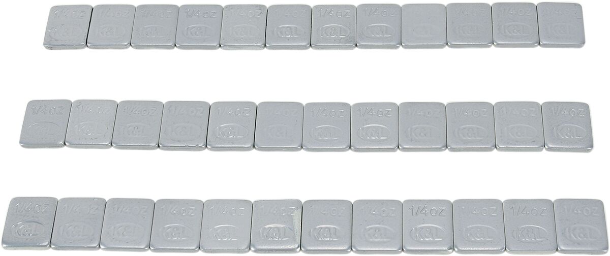 K&L-SUPPLY, WEEL WEIGHTS, STICK ON, 0,25OZ, SILVER, 36 PIECES