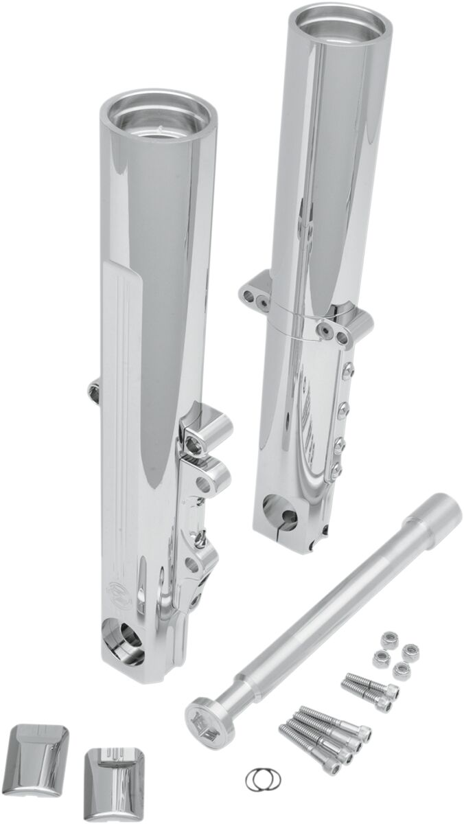 FORK LEG KIT LOWER SINGLE DISC BRAKES CHROME