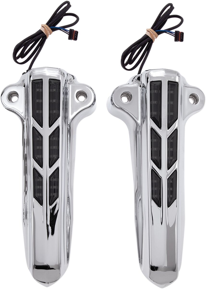 FORK LOWER LEG COVERS LIGHTED CHROME