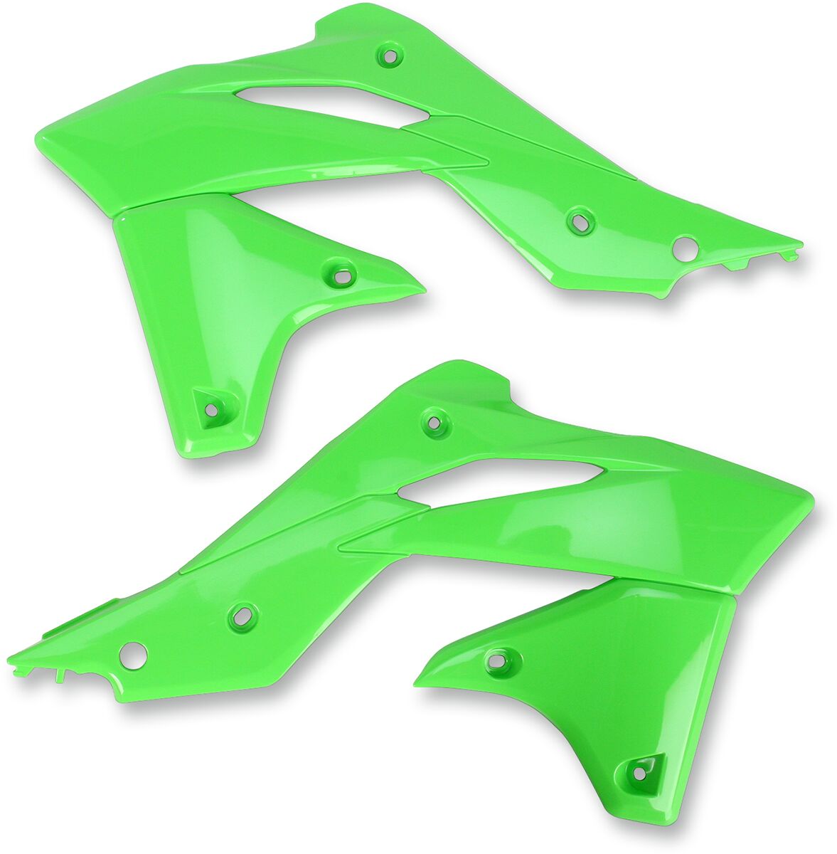 RADIATOR COVERS KAWASAKI KXF250 KX-GREEN