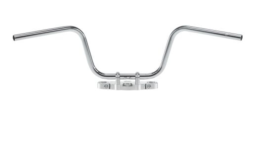 HANDLEBAR APEHANGER STEEL Ø 25.4 CHROME PLATED, CABLE INDENT