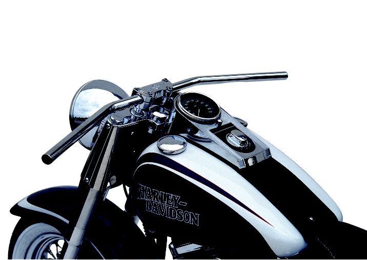 HANDLEBAR DRAGBAR LONG STEEL Ø 25.4 CHROME PLATED, CABLE OPENINGS