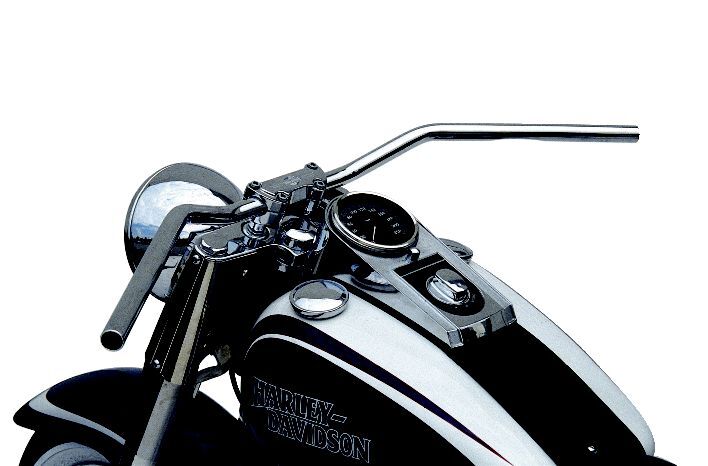 HANDLEBAR FLYERBAR STEEL Ø 25.4 CHROME PLATED, CABLE OPENINGS