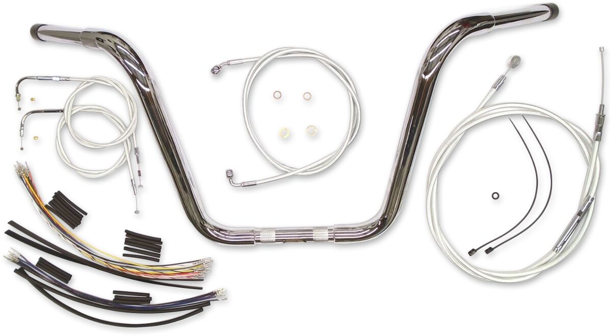 HANDLEBAR KIT 16" APE HANGER STERLING CHROMITE® II CHROME NATURE/CLEAR
