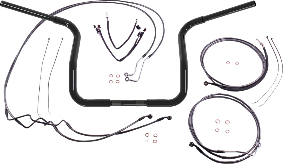 HANDLEBAR KIT 14" BAGGER BLACK PEARL