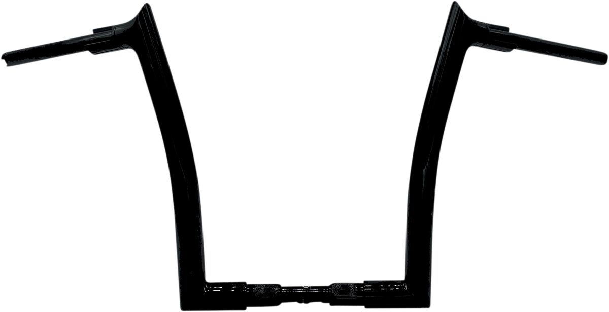 14" Black 1-1/2" Pointed Top Handlebar
