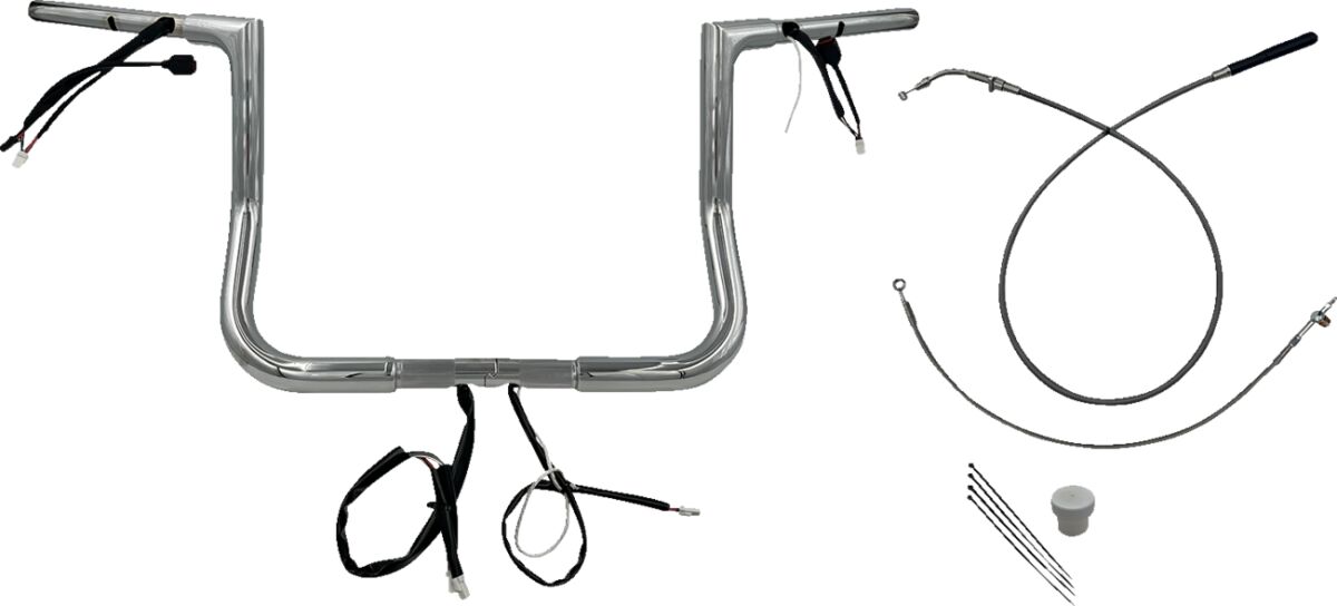 Juhtraua komplekt 12", FLHX/SE 23-24 1.25, lame ülaosa, kroom