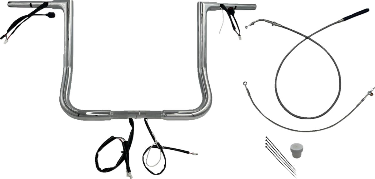 Juhtraua komplekt 14", FLHX/SE 23-24 1.25, lame ülaosa, kroom