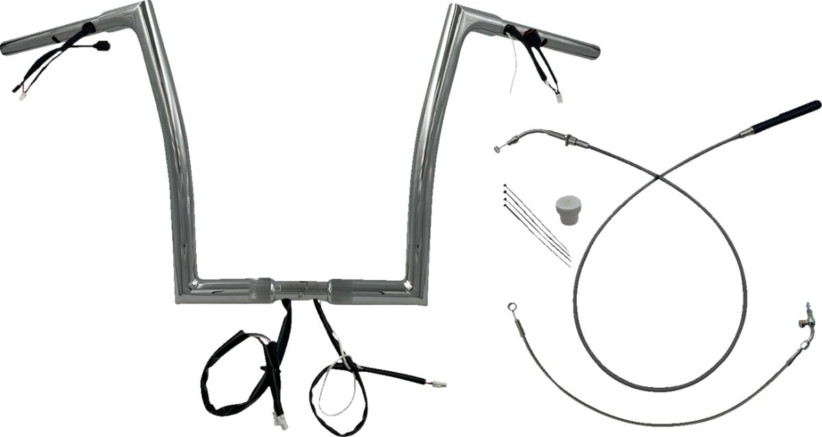 Juhtraua komplekt 14" FLTRX/SE 23-24 1.25, lame ülaosa, kroom