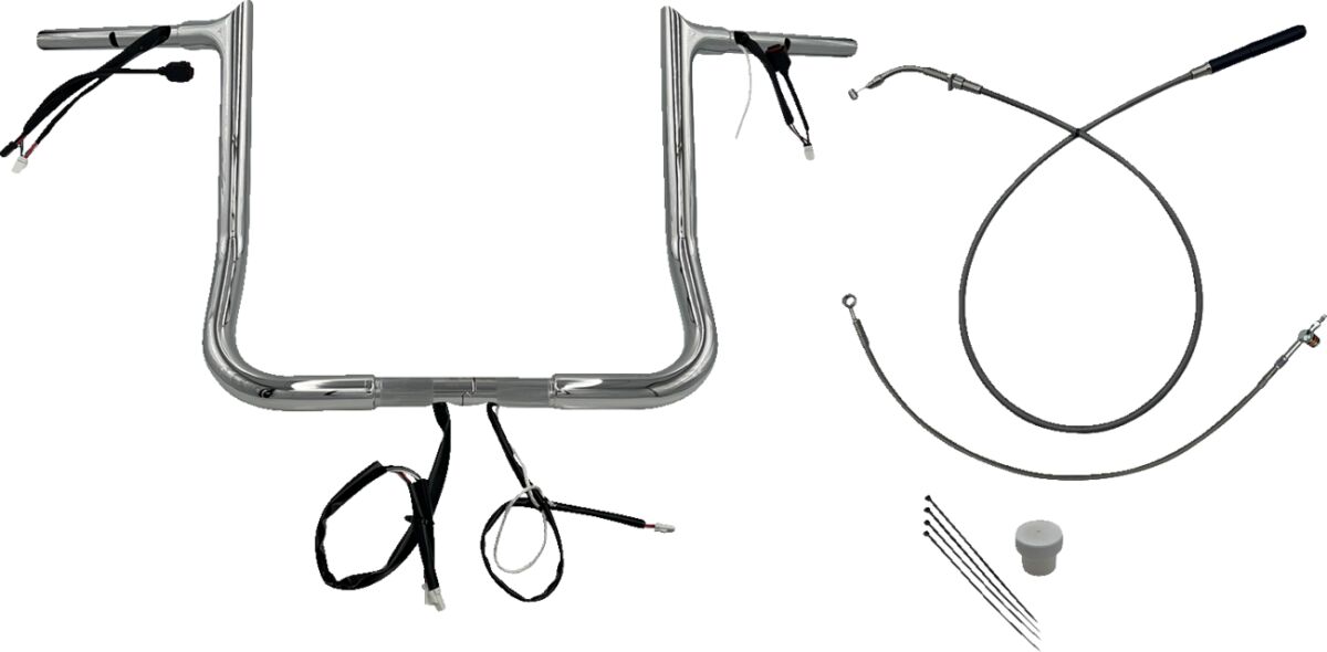 Juhtraua komplekt 14", FLHX/SE 23-24 1.25, terav ülaosa, kroom